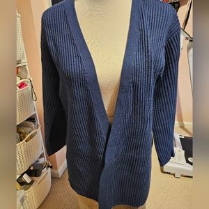 J Crew Mercantile  - womens navy open front knitted cardigan - size M